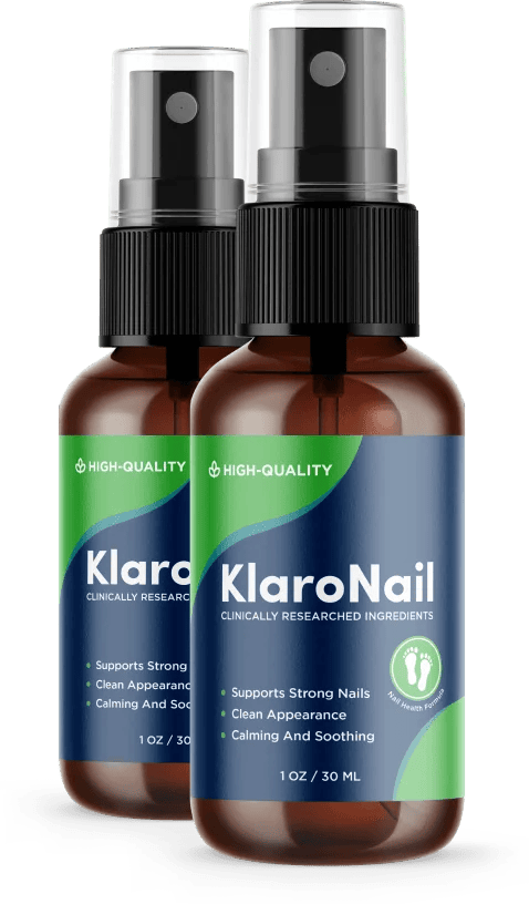 Two bottles of KlaroNail spray