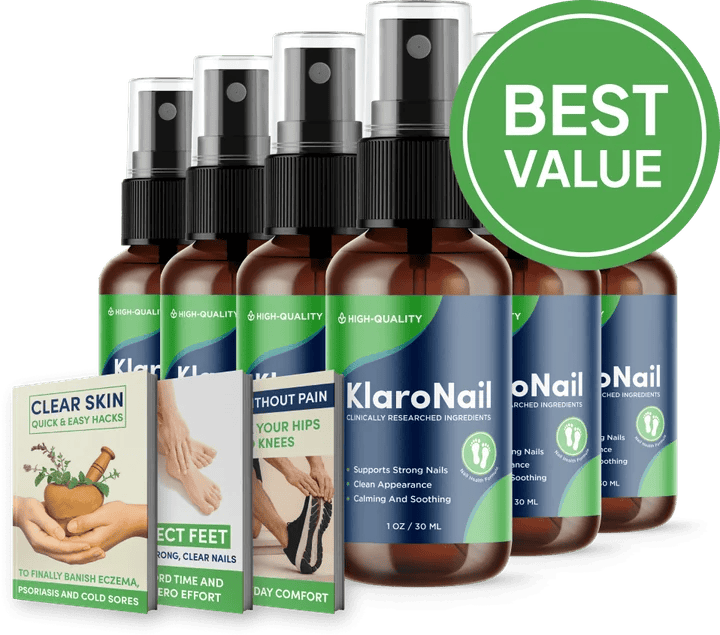 Six bottles of KlaroNail spray